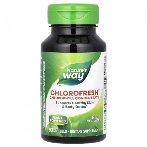 Nature's Way, Chlorofresh, концентрированный хлорофилл, 90 мягких таблеток Nature's Way, Chlorofresh, концентрированный хлорофилл, 90 мягких таблеток
